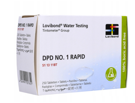 DPD1 Rapid tabletki do ręcznego pomiaru chloru wolnego